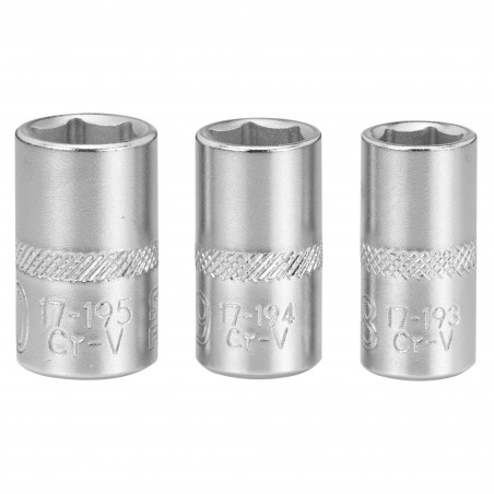 JEU DE DOUILLES 1/4" 6 PANS 8-9-10 MM FATMAX - 3 PIECES - STANLEY | FMMT17091-0