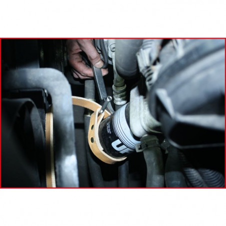 Clé à Sangle Caoutchouc Réglable Pour Filtre à Huile - Acier Carbone Outil Robuste Pour Mecanique Et Plomberie 97156682