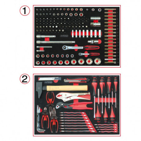 Composition d’outils pour servante 184 pièces - KSTools | 714.0184