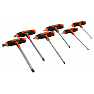 Jeu de tournevis pour vis 6 pans avec manche en T - 6 pcs Bahco | 903t-1