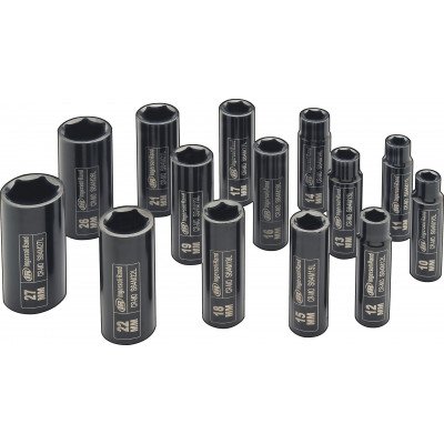 Jeu de douilles à chocs universelles métriques Drive 1/2" (14 pièces) SK4M14LN Ingersoll Rand | SK4M14LN