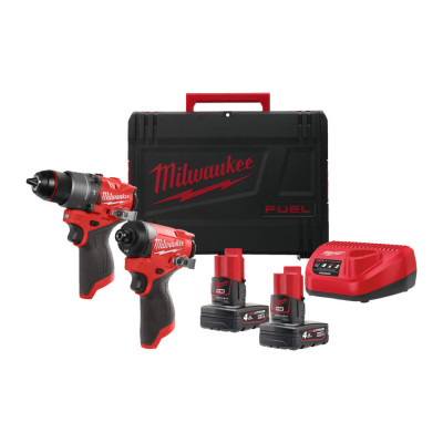 Perceuse à Percussion MILWAUKEE FUEL M12 FPDXKIT-202X - 2 Batteries 12V 2 0 Ah 1 Chargeur 4933464138 85157356