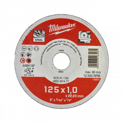 PRESENTOIR DE COMPTOIR DISQUE A TRONCONNER PRO+ 125MM EPAISSEUR 1 MM CONTRACTOR 200PC - Carton - Milwaukee | 4932451478