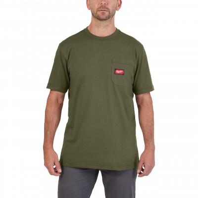 T-SHIRT TRAVAIL MANCHES-COURTES VERT MILWAUKEE | 4932493018