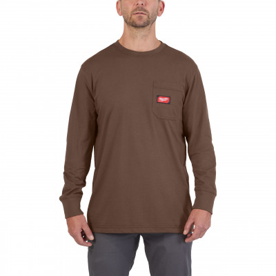 T-SHIRT TRAVAIL MANCHES-LONGUES MARRON MILWAUKEE | 4932493058
