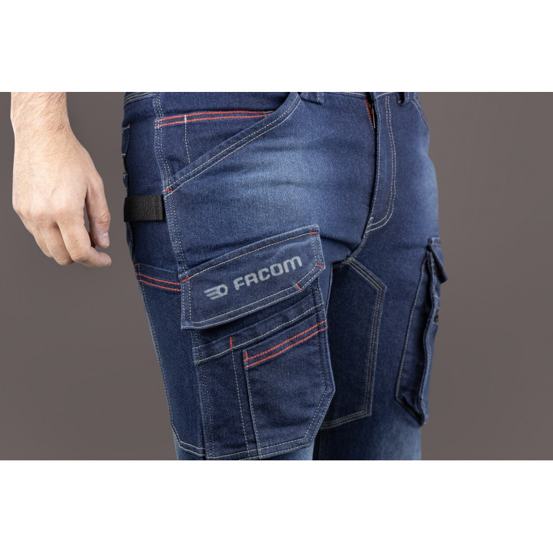 Pantalon denim stretch multipoches - PADDLE- FACOM | FXWW1040E