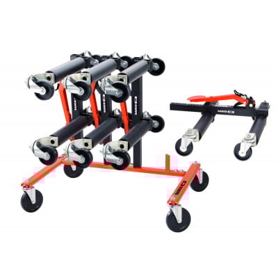 Pack de 4 Chariot de déplacement des véhicules + rack de rangement - Bahco | BH1CD680PACK23B