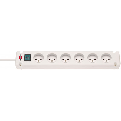 Multiprise Bremounta 6 prises avec interrupteur, blanche, 3m H05VV-F 3G1,5 - Brennenstuhl | 1150651326