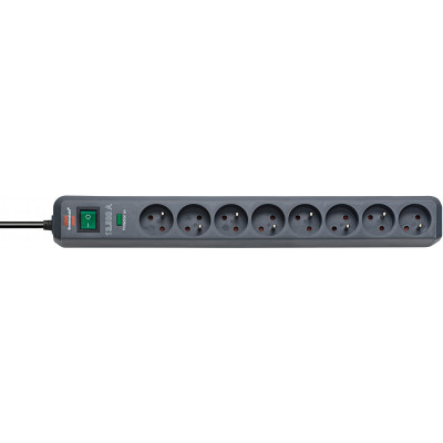 Multiprise Eco-Line 8 prises avec parasurtenseur 13500A, anthracite, 1,4m H05VV- - Brennenstuhl | 1159291138