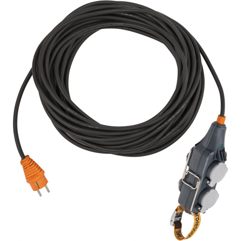 Rallonge électrique professionalLINE avec bloc 4 prises mobile Powerblock  15m H - Brennenstuhl | 9162151160