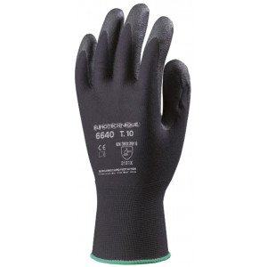 Gants EUROLITE 6640, nylon noir, paume enduite mousse PVC noir *CAR* - COVERGUARD | MOP6640