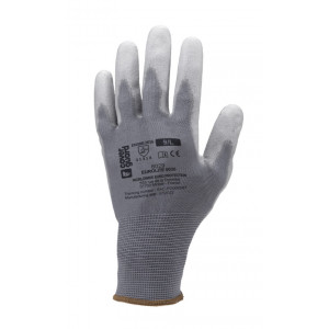 Gants EUROLITE 6030 polyester gris J13 paume enduite PU gris *CAR* - COVERGUARD | MOP6030