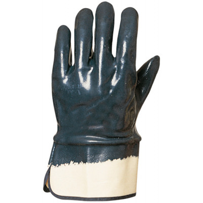 Gants EUROSTRONG 9650, coton main enduite nitrile bleu, poignet sécurité sup. - COVERGUARD | MO9650
