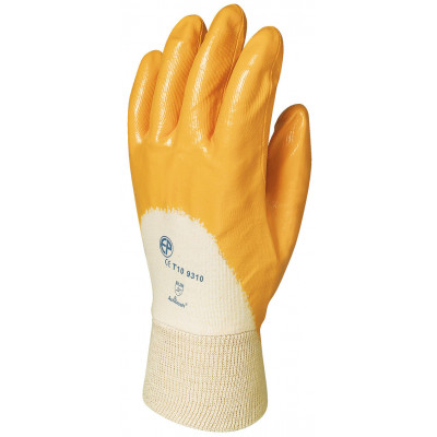 Gants EUROSTRONG 9310 coton enduit 3/4 nitrile jaune sup. - COVERGUARD | MO9310