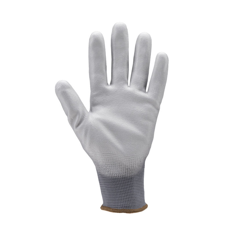Gants EUROLITE 6030 polyester gris J13 paume enduite PU gris - COVERGUARD | MO6030