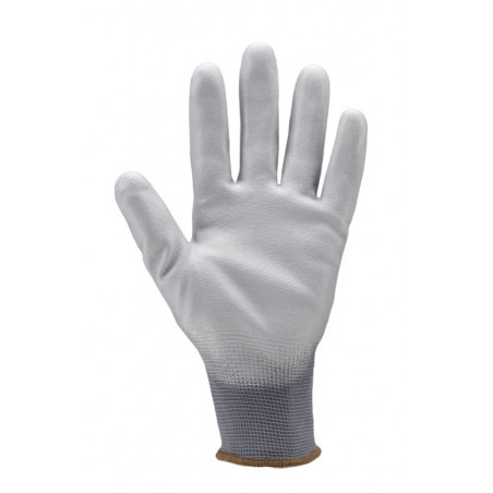 Gants EUROLITE 6030 polyester gris J13 paume enduite PU gris - COVERGUARD | MO6030