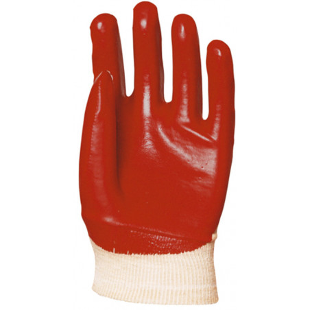Gants EUROSTRONG 3420 PVC rouge dos aéré standard, - COVERGUARD | MO3420