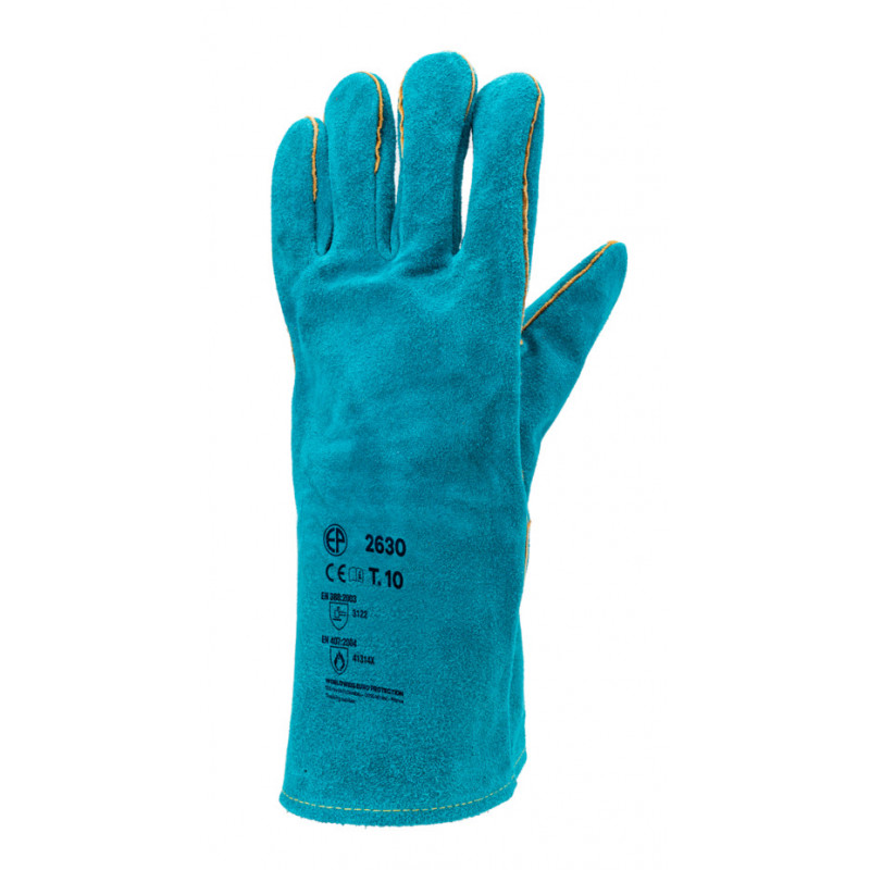 Gants EUROWELD 2630 croûte vachette vert, doublé molleton - COVERGUARD | MO2630