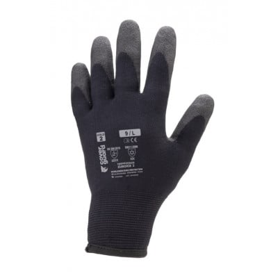 Gants EURO-ICE 2 nylon noir et acrylique, paume enduite mousse PVC noir - COVERGUARD | 1WIPP0