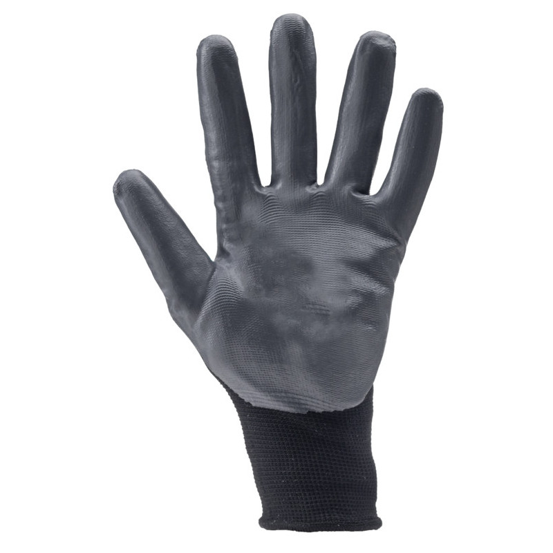 Gants EUROLITE 1NIBB, polyester noir, J13, paume enduite nitrile noir - COVERGUARD | 1NIBB