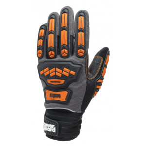 Gants EUROSTRONG MX600, IMPACT type mécanique, gris et orange - COVERGUARD | 1MEHI00