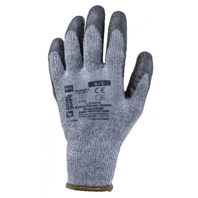 Gants EUROSTRONG SG810L polycoton gris, J10, paume enduite latex noir - COVERGUARD | 1LAGB