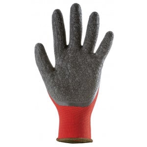 Gants EUROLITE 13L850 polyester rouge J13 paume enduite latex noir - COVERGUARD | 1LACR
