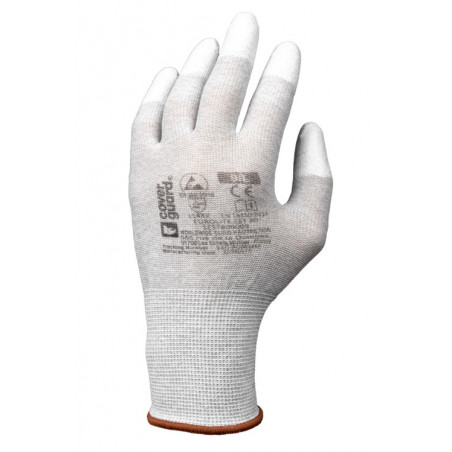 Gants EUROLITE EST80 J13 polyester / carbon - PU bouts doigts - COVERGUARD | 1EST800