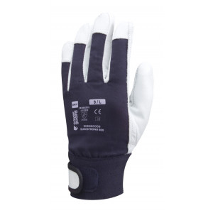 Gants maîtrise EUROSTRONG 860, fleur de caprin, toile bleu, velcro - COVERGUARD | 1DRI860