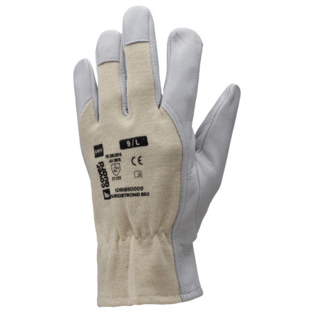 Gants maîtrise EUROSTRONG 850, fleur de caprin, jersey écru - COVERGUARD | 1DRI850