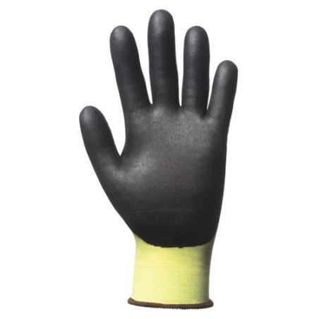 Gants EUROCUT N318HVC cut B. HPPE J18 jaune 3/4 enduit mousse nitrile - COVERGUARD | 1CRBF