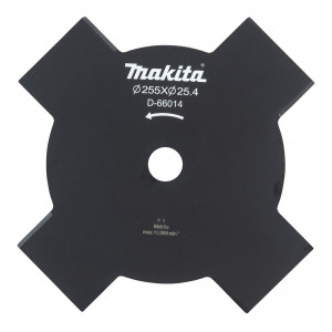 Lame pour Débroussailleuse 4 dents Ø 255mm, Alésage 25,4mm, Makita | D-66014