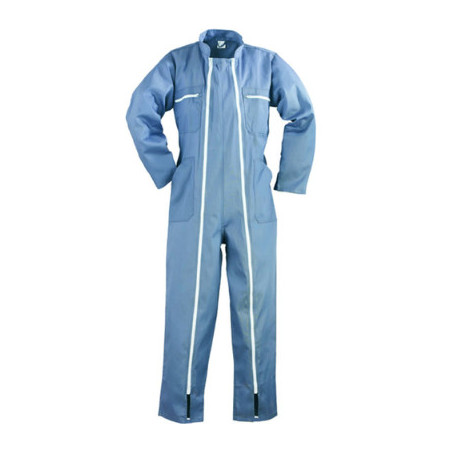 Combinaison 2 zips - FACTORY - 65% PES/35% CO 245g/m2 - Gris - COVERGUARD | MO74530