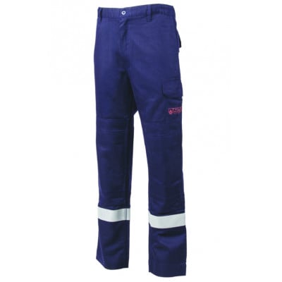 Pantalon - THOR - 78% Coton/20% Polyester/2% Fibre antistatique 300g/m2 + Bandes - Marine - COVERGUARD | 8MTHTN