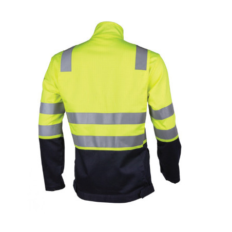 Veste - THOR - 78% Coton/20% Polyester/2% Fibre antistatique 300g/m2 + Bandes - Jaune HV/marine - COVERGUARD | 8MTHJY
