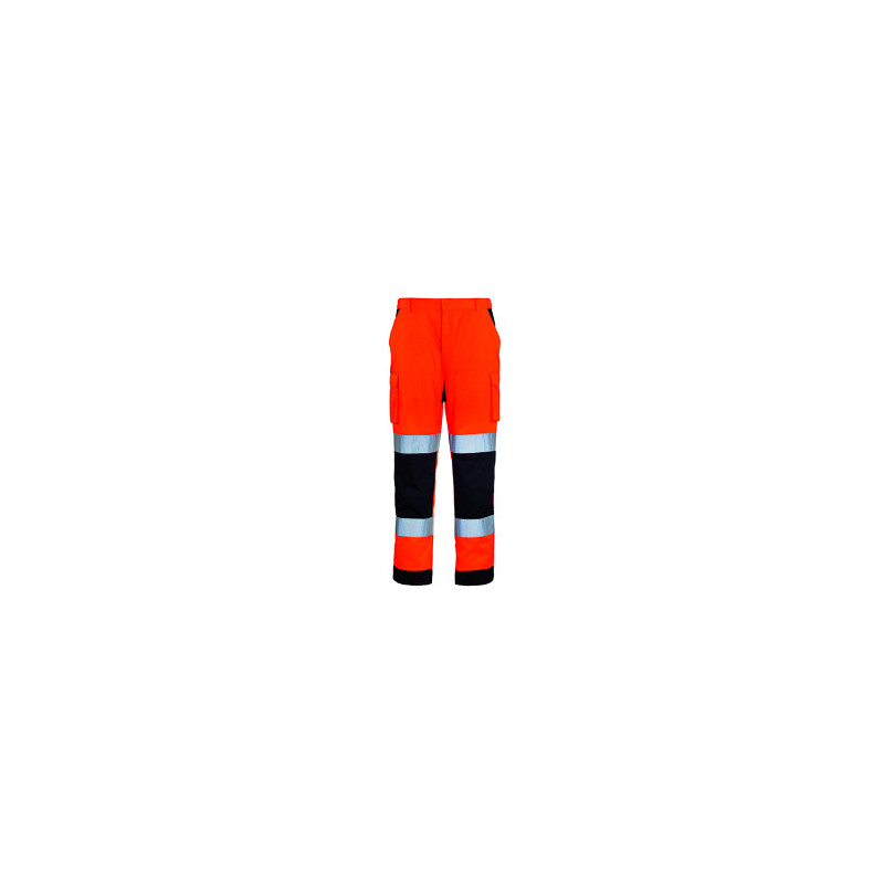 Pantalon - PATROL - 60% CO/40% PES 245g/m2 - Orange HV/Marine - COVERGUARD | 7PAOP