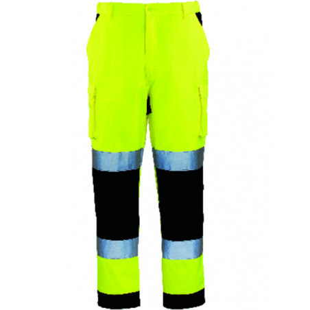 Pantalon - PATROL - 60% CO/40% PES 245g/m2 - Jaune HV/Marine - COVERGUARD | 7PAJP