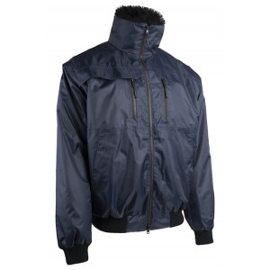 Blouson 2/1 - ZEFLY II - Oxford 100% PES enduit PVC + Gilet fourrure - Marine - COVERGUARD | 5ZFY120