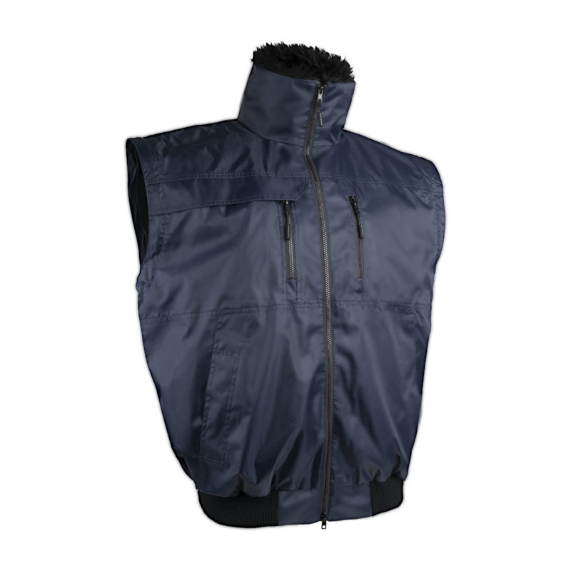 Blouson 2/1 - ZEFLY II - Oxford 100% PES enduit PVC + Gilet fourrure - Marine - COVERGUARD | 5ZFY120