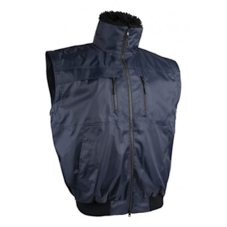 Blouson 2/1 - ZEFLY II - Oxford 100% PES enduit PVC + Gilet fourrure - Marine - COVERGUARD | 5ZFY120