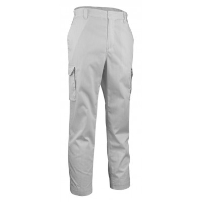 Pantalon ESD - TARANIS - 65% Polyester/33% Coton/2% Fibre antistatique 195g/m2 - Blanc - COVERGUARD | 5TRP010