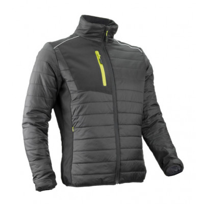 Veste thermique - SUMI - Ripstop 100% PA + Matelassage Sorona 100g/m2 + Softshell - Noir/Lime - COVERGUARD | 5SUM010