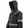 Parka - SECURITE - 300D Oxford enduit PU 100% PES + Matelassage 160g/m2 + Bandes réflectives - Noir - COVERGUARD | 5SEC010