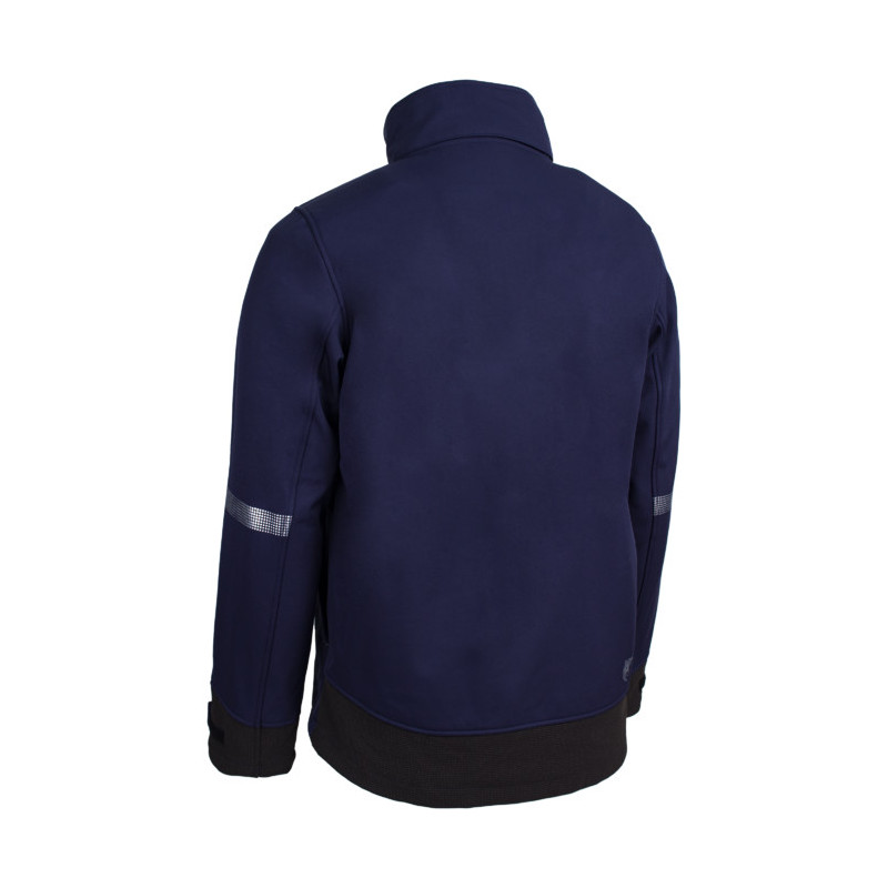 Veste Softshell - SEAL - 100% PES + TPU membrane + Polaire - 310g/m2 - Marine - COVERGUARD | 5SEA120