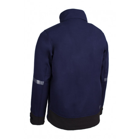 Veste Softshell - SEAL - 100% PES + TPU membrane + Polaire - 310g/m2 - Marine - COVERGUARD | 5SEA120