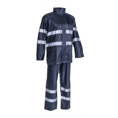 Ensemble de pluie - RAINET - 100% Polyester enduit PVC souple 200g/m2 + Bandes - Marine - COVERGUARD | 5RAI12
