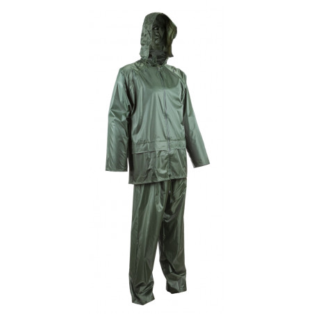 Ensemble de pluie - PLUVIO - 100% Polyester enduit PVC souple 200g/m2 - Vert - COVERGUARD | 5PLS080