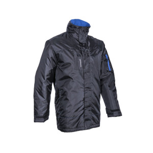 Parka - PANDA - 200D Oxford 100% PES enduit PU + Matelassage 160g/m2 - Noir/Bleu - COVERGUARD | 5PDA01
