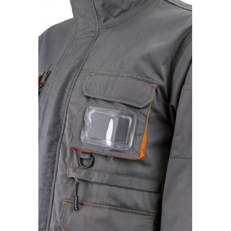 Veste - PADDOCK II - 60% CO/40% PES 245g/m2 - Gris/Orange - COVERGUARD | 5PAV150