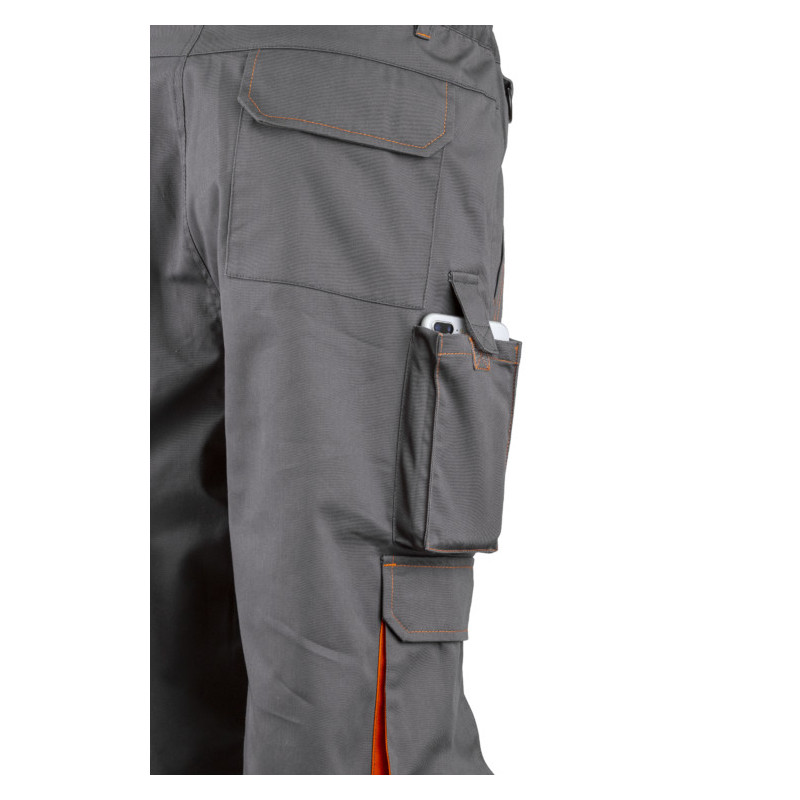Pantalon - PADDOCK II - 60% CO/40% PES 245g/m2 - Gris/Orange - COVERGUARD | 5PAP150